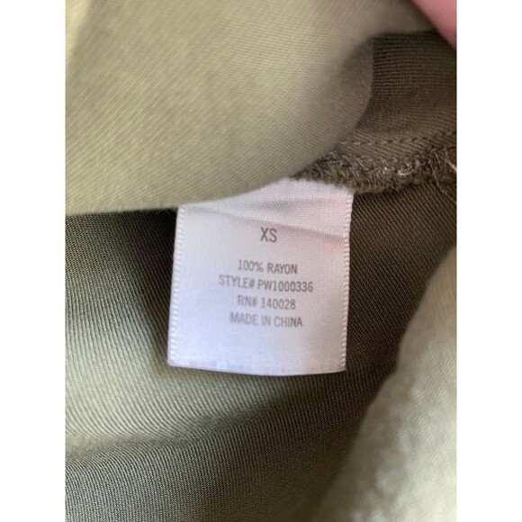 Harper Lace-Up Blouse - Olive Green - Size XS - Picture 3 of 7